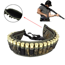 Tactical Shell Bandolier Belt 12/20 Gauge Ammo Holder 28 Rounds Gun Bullet Belt Pouch Cartridge Waist Belt Bag for Hunting 2024 - buy cheap