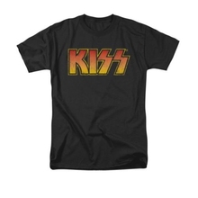 Kiss Классическая Лицензированная взрослая рубашка с логотипом, S-3XL, Мужская брендовая футболка, летняя хлопковая Футболка европейского размера, мужские топы 2024 - купить недорого