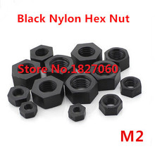 1000pcs M2 Black Nylon Hexagon Nuts Metric Thread Plastic Nut Insulation Hex Nuts Fastener 2024 - buy cheap