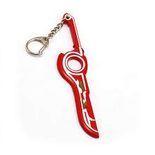 Брелок для ключей с красным мечом, брелок с металлической подвеской в виде лезвия из хроники игры Xenoblade 2024 - купить недорого