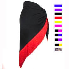 Привлекательное Дешевое черный, красный бахрома Танго юбка шарф платье для латинских танцев костюмы для Для женщин 2024 - купить недорого