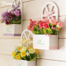 Floace-Juego de flores artificiales para decoración, mini flor rosa para ventana, multicolor 2022 - compra barato