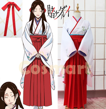 [Customize]Anime Kakegurui Figure Nishinotoin Yuriko Lily Printed Kimono Suit Uniform Dress Halloween Cosplay Costume Party 2024 - buy cheap