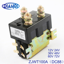 DIANQI DC88 2NO+2NC 12V 24V 36V 48V 60V 72V DC Contactor ZJWT100A for motor forklift handling drawing grab wehicle car winch 2024 - buy cheap
