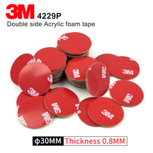 20Pcs 30mm circle die cut Gray 3M 4229P thickness 0.8mm Car Tape Double Sided Sticker Acrylic Foam Adhesive Tape 2024 - buy cheap