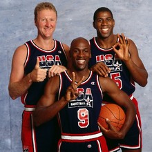 1992 USA Dream Team Michael Jordan Larry Bird, Magic son Classic basketball Poster Fabric silk Print WALL ART 2024 - buy cheap