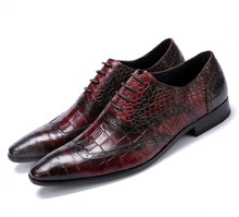 Serpentine negro/marrón tostado puntiagudos zapatos de negocios para hombres zapatos de baile de graduación de cuero genuino zapatos de boda para hombres 2024 - compra barato