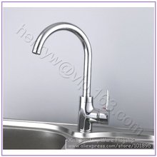 L16225 - Luxury Deck Mounted Chrome Finish Brass Kitchen Faucet 2024 - buy cheap