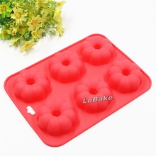 New 6 cavities halloween pumpkin shape silicone cake molds ice cube moldes chocolate mold fondant moldes doughnut mould DIY 2024 - buy cheap