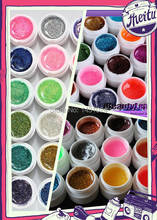 24 pcs/Lot Colorful Nail Art UV Gel Professional Glitter Powder Nail Gel Nail Polish Nail UV gel set 2024 - buy cheap