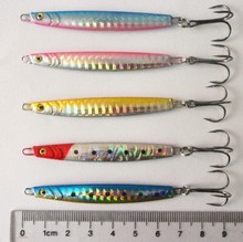 50Pcs Metal Lead Baits Lead Fishing Lures 7CM 14G 6# Treble Hooks Pencil Hard Lures Fishing Tackle 2024 - buy cheap