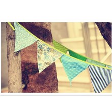 Colorful Cotton Fabric Bunting Pennant Flag Banner Garland Romantic Wedding/Baby Birthday/Home Party Photograpg props Decoration 2024 - buy cheap