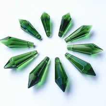 Piezas de araña de cristal verde de alta calidad, 200 Uds./lote, 35mm, colgantes de prismas de cristal para cortina de cuentas 2024 - compra barato