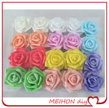 MEIHON-cabeza Multicolor hecha a mano, espuma de rosa de PE, material de bricolaje de flores de dibujos animados para boda, hogar, flor artificial, 8cm 2024 - compra barato