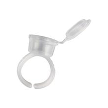 Free Shipping 50pcs Tattoo Pigment Ink Ring Cups Eyelash Extend Glue Holder Container With Lid Cover Cap Permanent Makeup 2024 - buy cheap