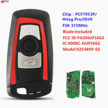 Keyecu vermelho 9254899-02 para bmw f chassis fem/bdc cas4 + 2011 2012 2013 2014-2017 chave remota fob 3 botão 315 mhz pcf7953 2024 - compre barato
