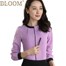 2017 Autumn winter New Women Blouse Shirt Chiffon Blouse Elegant Long Sleeve Shirt Formal Office Lady Wear Female Tops Plus Size 2024 - buy cheap