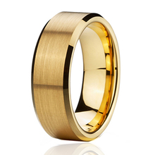 Кольца из титановой нержавеющей стали для мужчин и женщин, ювелирное изделие золотого цвета 8 мм, обручальное кольцо для пар на годовщину или свадьбу 2024 - купить недорого