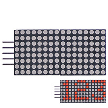 Módulo de exibição de matriz de pontos 8x16, aberto-smart 0.8 polegadas, conectável, mais led vermelho, cascadável com interface spi compatível com arduino 2024 - compre barato