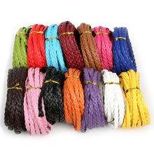 Free Shipping Flat Braide 7mm PU Leather Cord Rope String Faux Leather Cord for DIY Jewelry Necklace Bracelet Craft Making 2024 - buy cheap