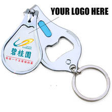 100pcs/lot Custom with Your Logo Multifunction Nail Clipper Customized Toenail Clipper with Keychain Bottle Opener 2024 - buy cheap