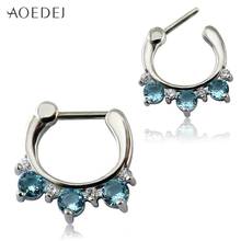AOEDEJ Women Piercing Nariz Septum Clicker 316L Surgical Steel 16g Real Nose Ring Piercing Body Jewelry Decorated with Zircons 2024 - buy cheap