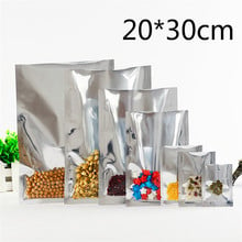 Wholesale 20*30cm Open Top Vacuum Package Bag Heat Sealable Silver Aluminum Foil Clear Plastic Party Pack Pouch For Coffee Food 2024 - buy cheap