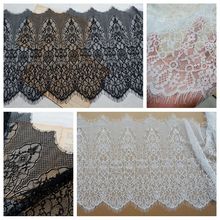 High quality lace eyelash trim wide 35CM manual diy clothing accessories dress lace fabric curtain material 2024 - buy cheap