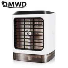 DMWD Mini Portable Air Conditioner Humidifier Purifier USB Air Cooler Water Mist Fan 7 Colors LED Light Desktop for Office Home 2024 - buy cheap