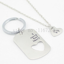 2016 new arrive " I carry your heart with me " Dog Tag Heart Cut Out  Pendant Necklace Christmas Gift  Mens necklace&keychain 2024 - buy cheap
