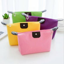 New arrival solid PVC Cosmetic Bags Women Zipper Travel  Makeup Bag Toiletry Purse Holder Organizer Pouch Tote Handbags Case 2024 - buy cheap