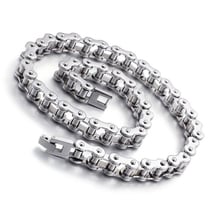 Punk Rock 11MM Wide 18-71CM Long Bike Bracelet Necklace Mens 316L Stainless Steel Custom  Bicycle Biker Chain Necklace Jewelry 2024 - buy cheap