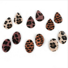 4pcs/lot creative Leopard Geometric Waterdrop Charms Connectors For DIY Earrings Handmade Jewelry Making Accessories Material 2024 - buy cheap