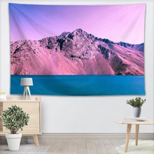 Tapiz de pared de montaña para decoración del hogar, impresión 3D de tela suave, colgante de bosque, decoración de fiesta de cumpleaños 2024 - compra barato