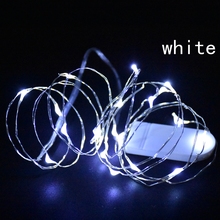 Cordão luminoso led com fio de cobre, à prova d'água, 1m de comprimento, para decoração de natal e casamento