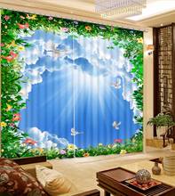 Modern Bedroom Living room 3D Curtain blue sky Curtains Blackout Luxury fashion Children Room Curtains Drapes 2024 - buy cheap
