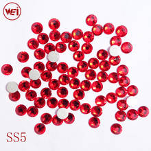 SS5 3D Nail Art Flatback Rhinestones 1.7~1.8mm Siam 1440pcs Round Crystal Strass DIY Wedding Dress 2024 - buy cheap