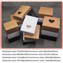 30PCS Jewelry package different 4 size Blank Kraft Paper Box For Jewelry Ornament Candy Petal Tea deposite gift Packing Box 2024 - buy cheap