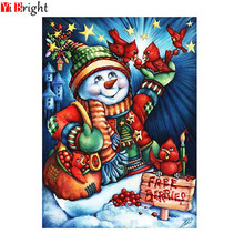 5d diamante bordado dos desenhos animados snowmen quadrado diamante mosaico needlework ponto cruz diy pintura diamante presente de natal xy1 2024 - compre barato