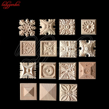 10CM Vintage Wood Carved Applique WoodCarving Decals Onlay Applique Decorate Frame Home Decoration Wood DIY Crafts 2024 - buy cheap