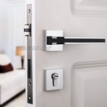 Elegant Luxury European Mute Mortise Door Lock Set Interior Entry Silent Door Lever Lock for Living Room Bedroom Bathroom 2Color 2024 - buy cheap