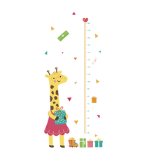Pegatinas de pared con dibujo de jirafa en 3D, regla de altura para decoración de habitación de niños, guardería, stadiómetro 2024 - compra barato