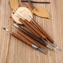 6PCS sculpting tool Pottery Tools Wood Handle Pottery Set Wax Carving Sculpt Smoothing Polymer Shapers Pottery Clay Ceramic Tool 2024 - buy cheap