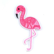 Novos adesivos jeans jaqueta remendos diy rosa flamingo remendos para crianças roupas costura-em bordado remendo motivo apliques cp1551 2024 - compre barato