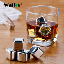 WALFOS-cubo de hielo de acero inoxidable de grado alimenticio, piedras para Whisky, Enfriador de roca, 100% 2024 - compra barato