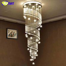 Fumat-lustre de cristal k9 de luxo, candelabro moderno de luxo com luz espiral para sala de estar, hotel, escadas, casa, corredor, iluminação para quarto 2024 - compre barato
