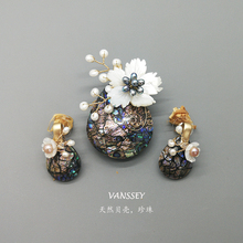 Vanssey Vintage Fashion Handmade Waterdrop Natural Mother of Pearl Brooch Wedding Accessories for Women 2018 New 2024 - buy cheap