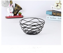 1PC Storage Baskets Wrought Iron Hollow Fruit Basket Wire Snack Candy Round Rack Vegetable Bowl Table Dining Decoration JL 274 2024 - buy cheap