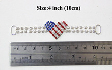 Free Shipping Wholesale 40pcs/lot  4'' Rhinestone Connector Bikini Connector For Swimming Wear Shoe Buckle Invitation LSRC032901 2024 - buy cheap