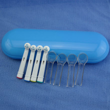 1127 kits top vende 4pçs cabeça de escova de dente + 4 unidades capa de proteção + 1 caixa de escova de dentes para oral b 2024 - compre barato